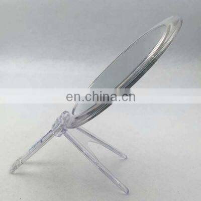 Clear Transparent Color Plastic Two Way Hand Held Desk Table Mirror Table photo-2