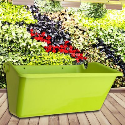 Plastic flowerpot plant using in vertical hanging wall