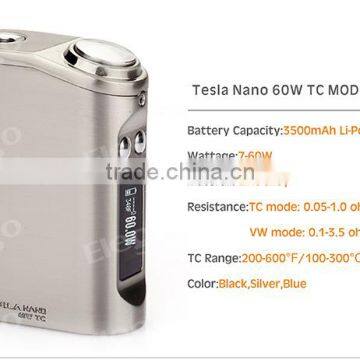 Fast Shipping 3500 MAh Tesla Nano 60W TC MOD Tesla Battery Wholesale photo-6