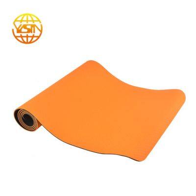 Custom Print Logo Eco Friendly Foldable 6mm TPE Yoga Mat photo-4