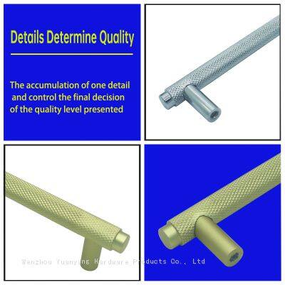 Factory Selling Cabinet Door Knurled Handles Furniture Kitchen Drawer Brass Pull Handle photo-4