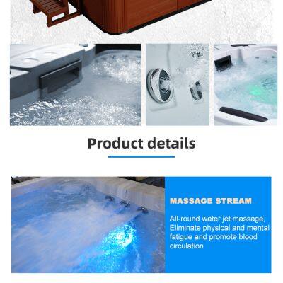 Modern Hot Tubs Sale Outdoor Spa 6 Persons Massage Acrylic Swim Spa Tubs Outdoor Whirlpool Hot Tub photo-3