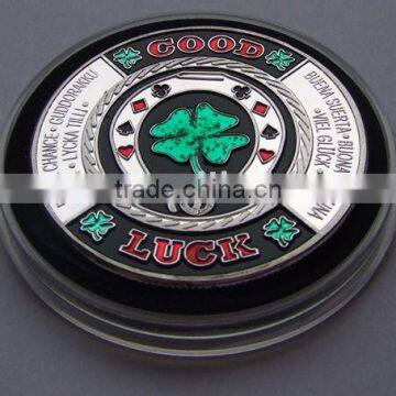 Poker Chip Card Guard-Good luck