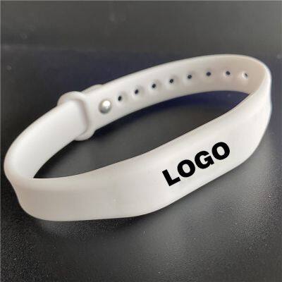 Black Laser Social Media Tap Band Unique QR Code NFC Silicone Wrist Band Bracelet Embedded NFC Chips photo-2