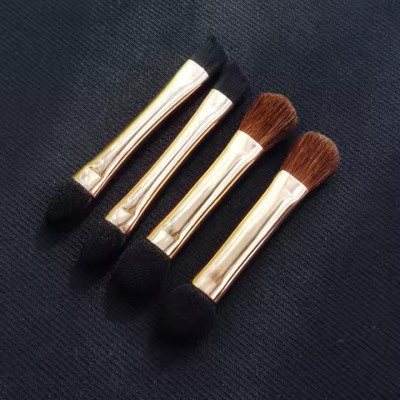 Popular Small Size Double End Makeup Brushes for Eyeshadow Eyebrow Horse Sponges Tips Custom Logo photo-4