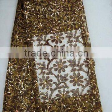 hot selling african french lace/net lace with sequnce J397-1