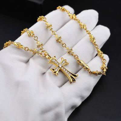 Модный перловый крестовый подвеска-цепочка. Хип-хоп, ретро. Для мужчин и женщин, религиозные украшения. Для мальчиков и девочек. Подарки на юбилей, вечеринку, день рождения.