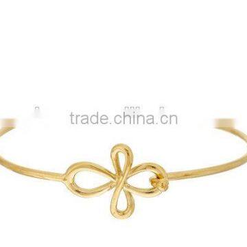 2016 new lucky flower bracelet ladies golden open bracelet stainless steel bracelets