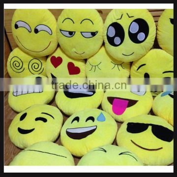 super soft large plush stuffed handmade emoji cushion toy wholesale