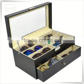 Luxury handmade cumstermized pu leather leather glasses case                        
                                                                                Supplier's Choice