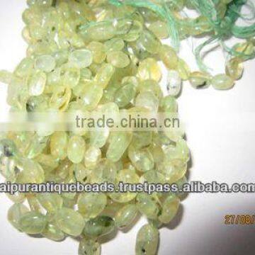 PREHNITE OVAL BEADS GEMSTONE