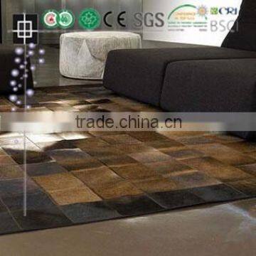 Cowhide Leather Patchwork Carpet,Home Hotel Leather Rugs