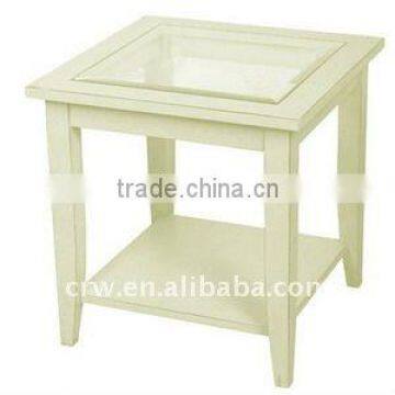 WH-4046 white furniture White / Cream Side Table