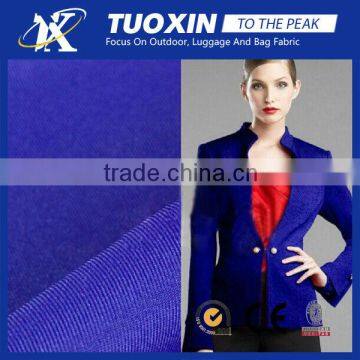 Glamorous blue gabardine fabric for ladies suit | polyester suit fabric