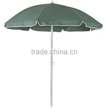 Steel 5 Foot Sage Green Beach Umbrella with Tilt Function