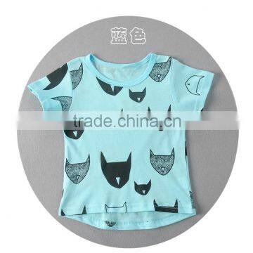 Summer New Style Kids Shirts Fashion Boys Ans Girls Round Collar Bat Printed Shirts photo-3