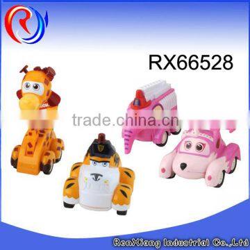 Plastic little kids car,friction cartoon animal car toy