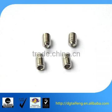 zinc plated iron socket cup point set screw