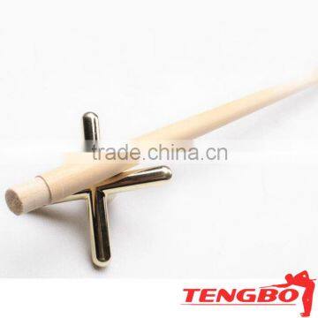 145 cm 1/2-pc wooden cross cue rest set billiard cue with brass head set