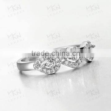 SGS Certified LEKANI 18K Gold Plated Latest Design Diamond Ring for Sale photo-6