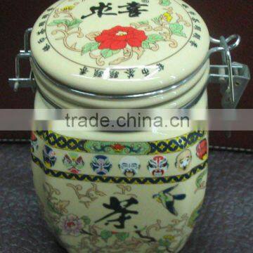 china traditional ceramic jar tea canisters white porcelain storage jar