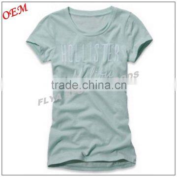 New Design Custom Printed Women Casual T Shirt Wholesale OEM Service Short Sleeve Fitness Sportwear