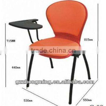 Plastic Training Chair School Student Chair With Writing Board,School Furniture C-09