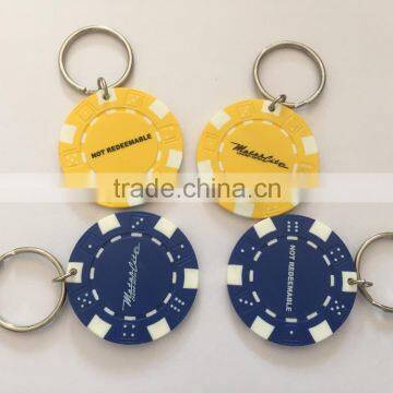 high quality ABS custom poker chip keychain