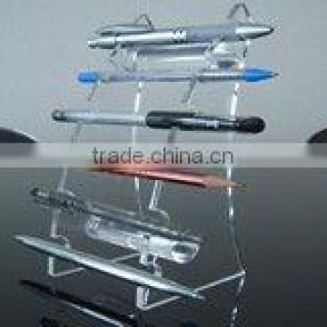 acrylic pen holder with six pens