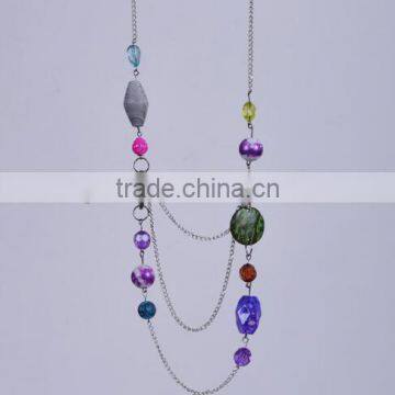 Chinese Factory Jewelry Import Hot Sale Beads Metal Necklace