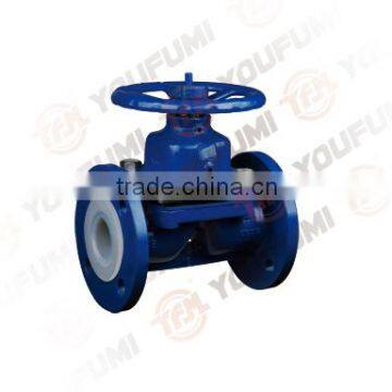 PFA Lined Weir type Diaphragm Valve