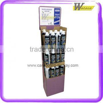 corrugated cardboard display shelf for insecticide display