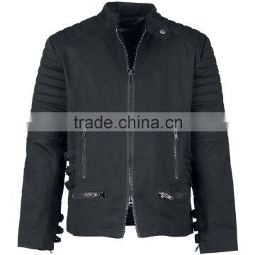 GOTHIC STYLE MENS RIDER JACKET COTTON BLACK COLOR
