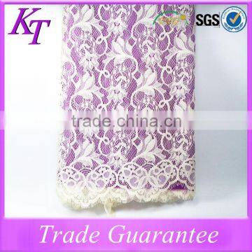 New design popular embroidery white eyelash lace fabric