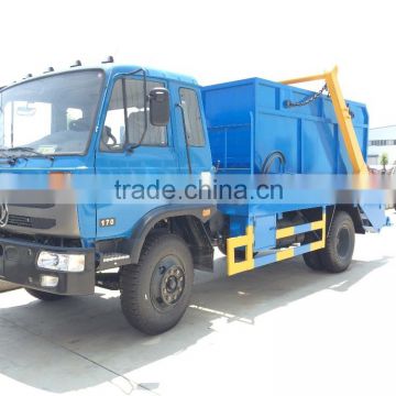 8 m3 skip loader garbage truck, 8 ton hydraulic swinging garbage truck, hydraulic lifter container garbage truck