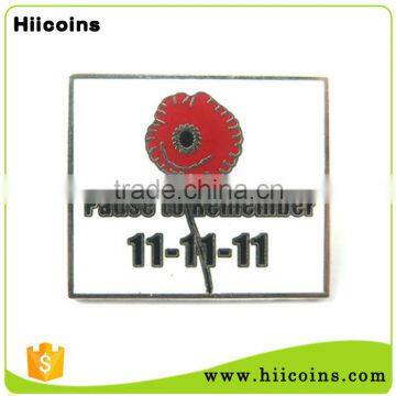 Lest We Forget Peace Symbol Cross Rememberance Day Poppy Lapel Pin Badge Set