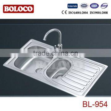 stainless steel sink,one & half bowl sink BL-954