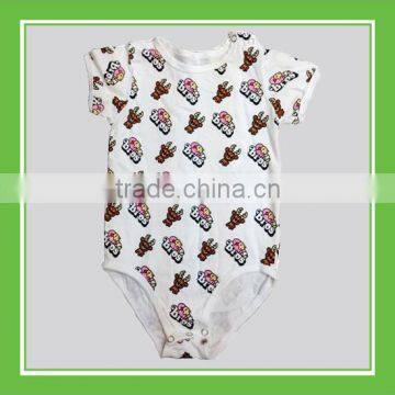 High Quality Dreaming Baby Rinne Girl Printed Short Sleeve Cotton Romper Onesie For Baby Girls