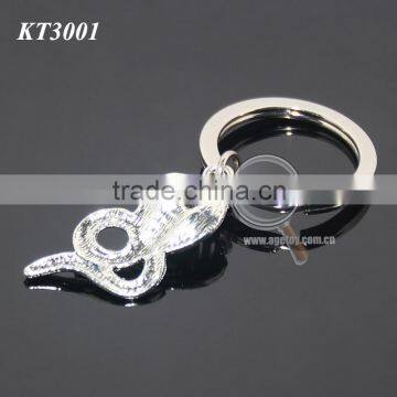 Three-dimensional Snake Shaped Keyring New Fashion Alloy Silver Metal Cobra Keychain photo-3