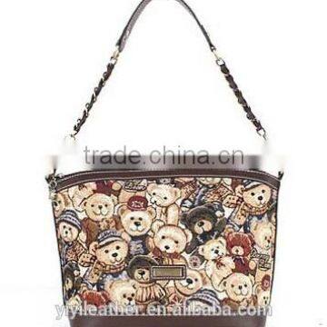 3207-ladies popular printing fashion canvas shoulder bag new arrival