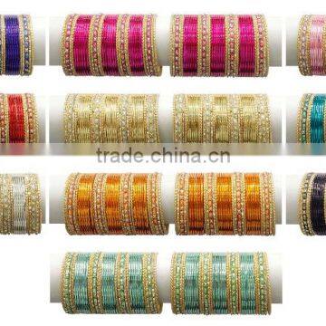 Indian Traditional 38pcs Arrangement Bangle Set For Girls & Women