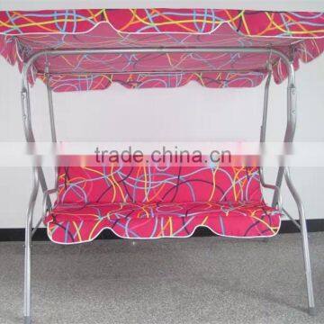 Outdoor adult 3 seat hanging garden swing chair with canopy
