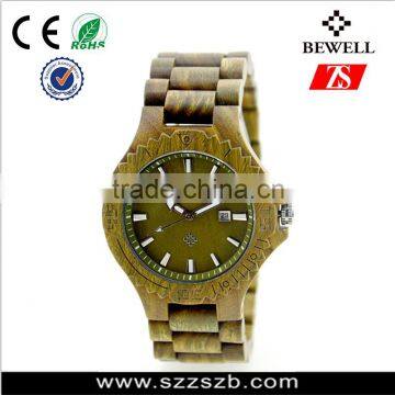 BEWELL wooden watch with Japan quartz movement, wood watch 2016 on alibaba express