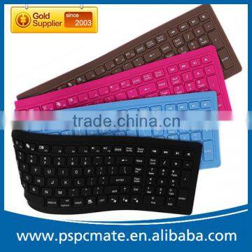 High Quality 107keys Flexible Silicon Waterproof Bluetooth 3.0 Keyboard with Numeric keypad