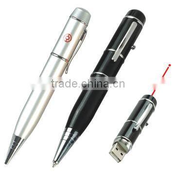 A Working ballpoint pen with usb device and laser pointer