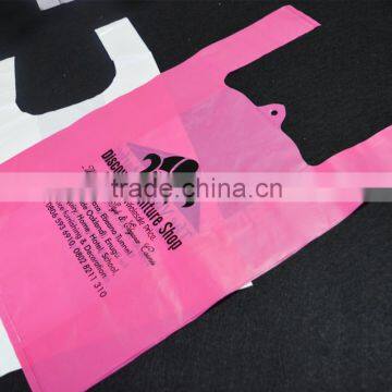 Economic Offset Printing Vest Handle Plastic Shopping Bag , Strong Carrier