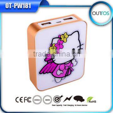 Li Polymer Hello Kitty Portable Phone Charger for Samsung Galaxy s4 Mini