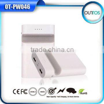 Hot and Newest Functional portable cellphone power bank holder 6000mAh