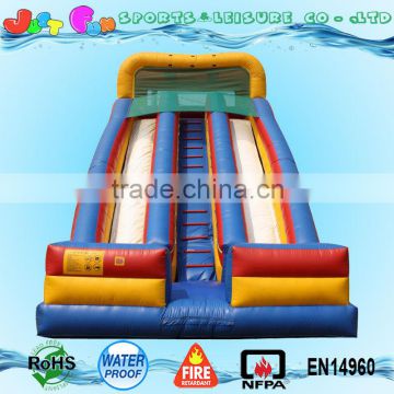 commercial inflatable cliff hanger slide, two lane big inflatable slide for sale