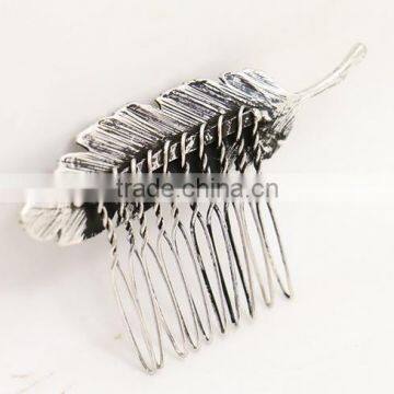 fashion gold plated leaf hair combs vintage hair accessories for sale